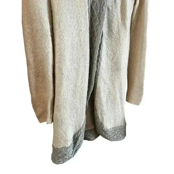 Prana Women’s Angelica Long Sweater Cardigan Size Small Cream Snap Buttons - Picture 3 of 5